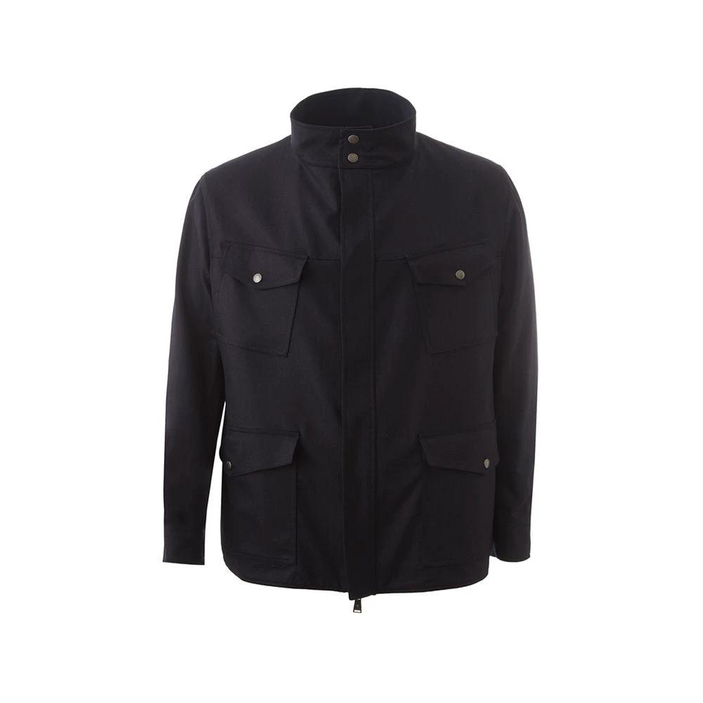 Lardini Blue Wool Coat by Lardini