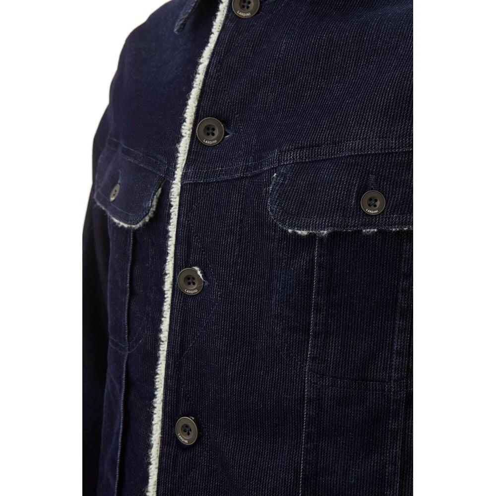 Lardini Blue Cotton Denim Jacket by Lardini
