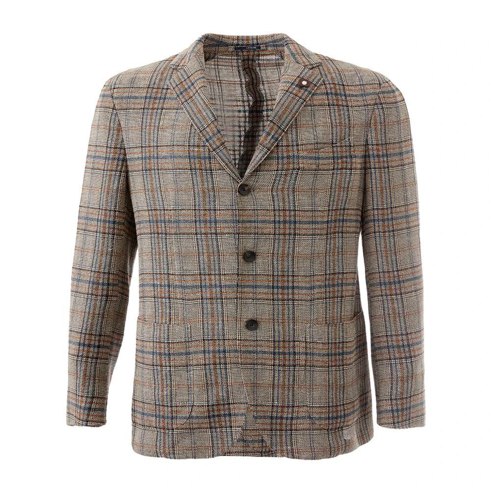 Lardini Multicolor Linen Blazer by Lardini