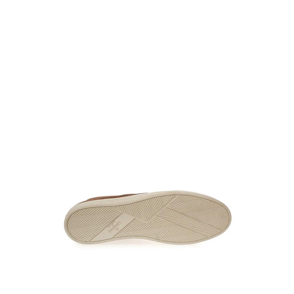 Lardini Brown Suede Leather Athletic Sneakers by Lardini