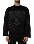 Dolce & Gabbana Black DG Heaven Crew Neck Pullover Sweater by Dolce & Gabbana
