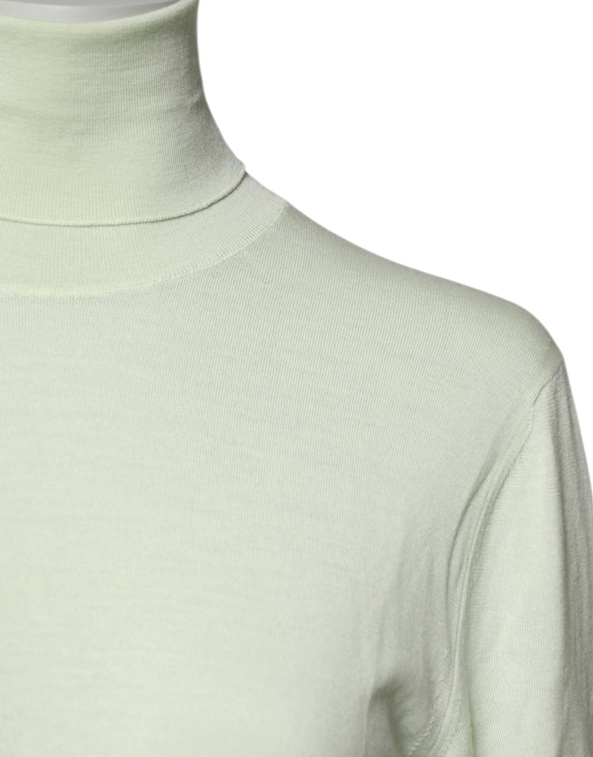 Dolce & Gabbana Light Green Wool Turtleneck Pullover Sweater by Dolce & Gabbana