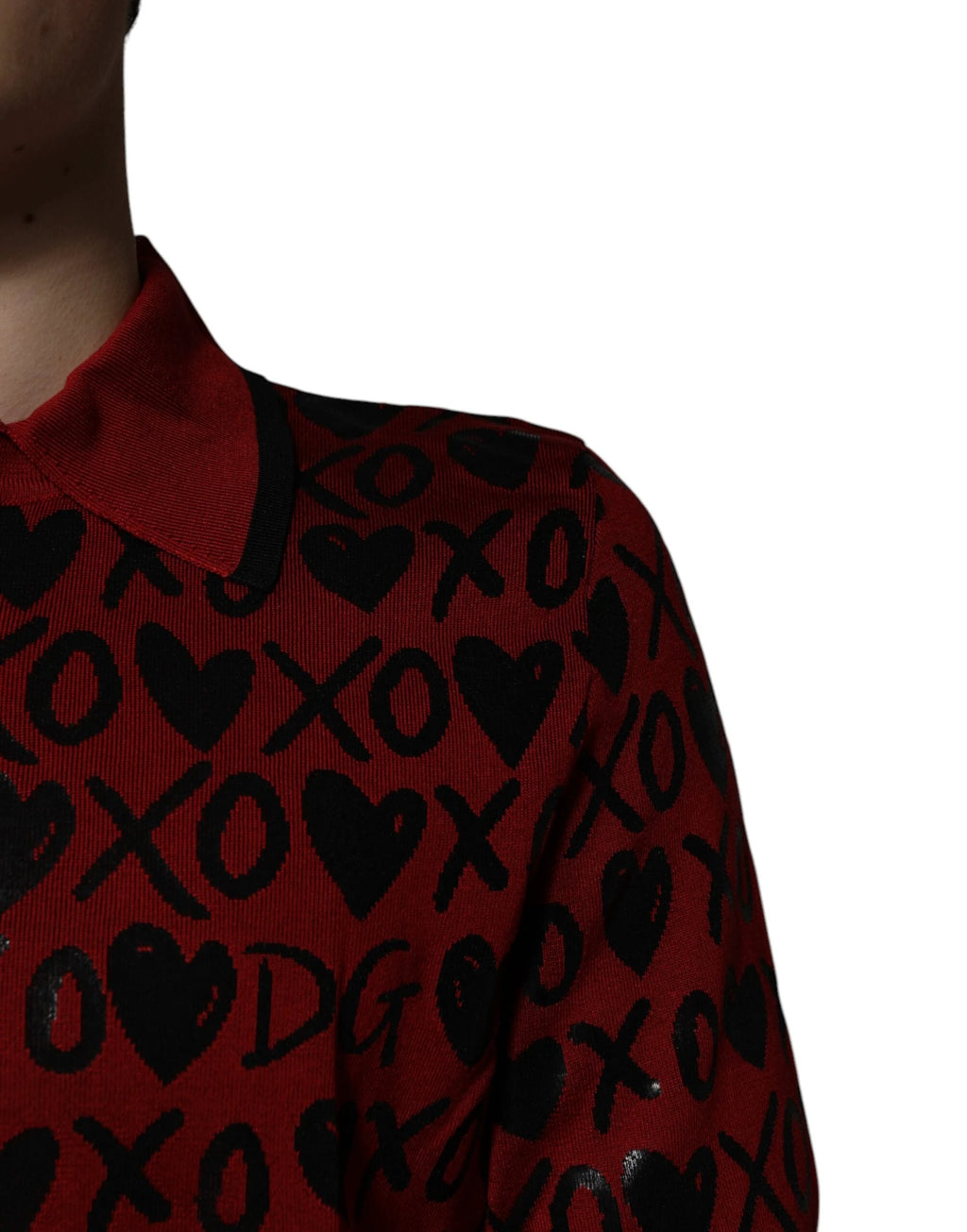 Dolce & Gabbana Red Cotton XOXO Collared Polo T-shirt by Dolce & Gabbana