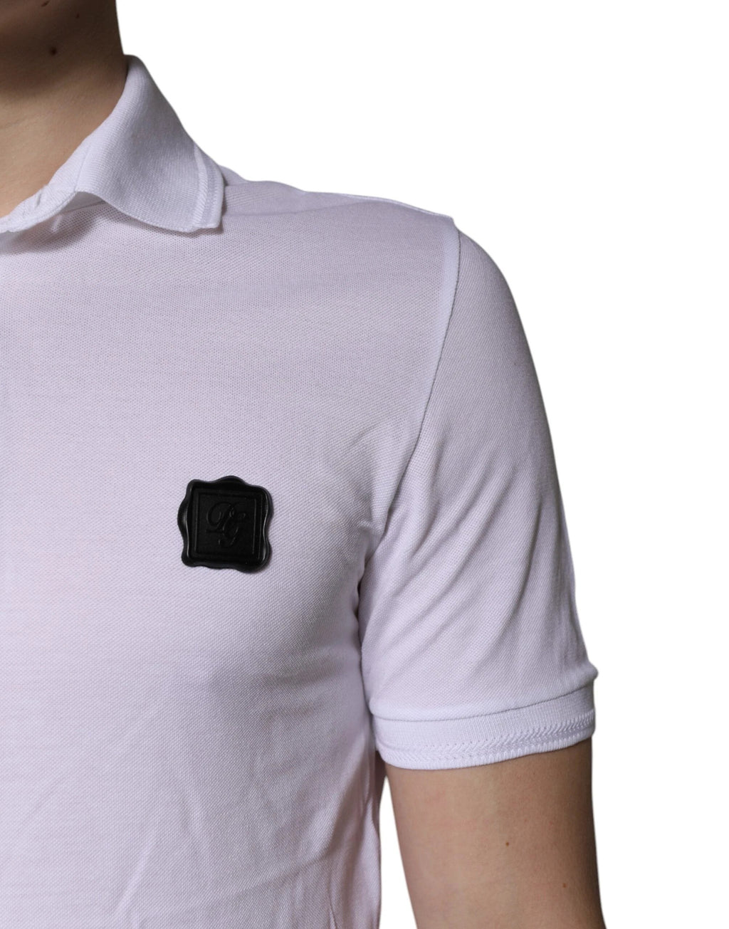 Dolce & Gabbana White Cotton Logo Collared Polo T-shirt by Dolce & Gabbana
