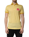 Dolce & Gabbana Yellow Cotton Logo Collared Polo T-shirt by Dolce & Gabbana
