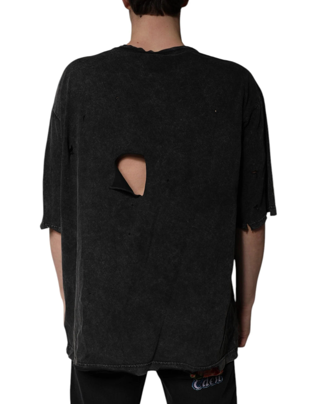 Dolce & Gabbana Black Graphic Print Cotton Crew Neck T-shirt by Dolce & Gabbana