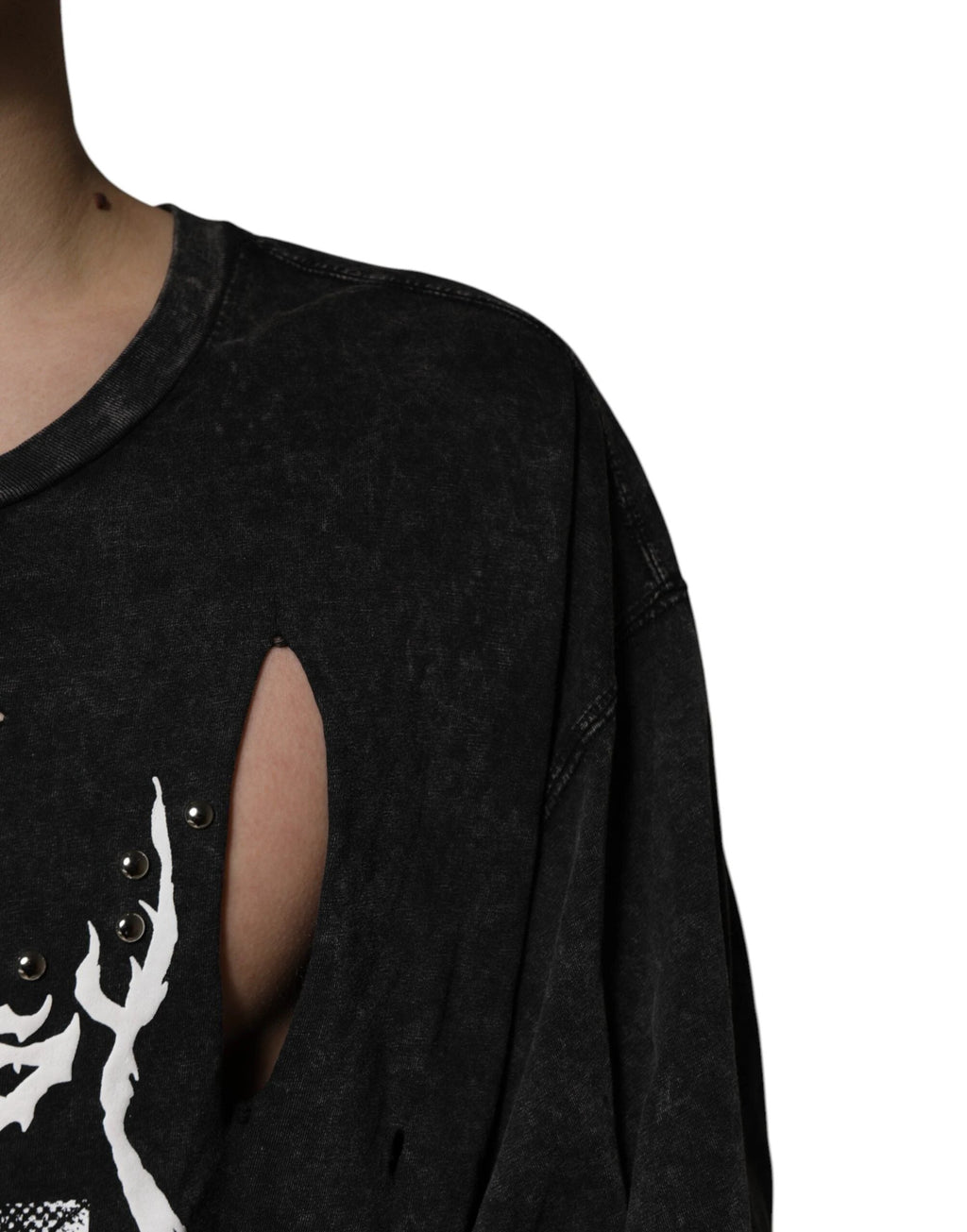 Dolce & Gabbana Black Graphic Print Cotton Crew Neck T-shirt by Dolce & Gabbana