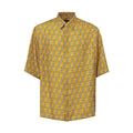 Fendi Yellow Silk Shortsleeve Shirt by Fendi