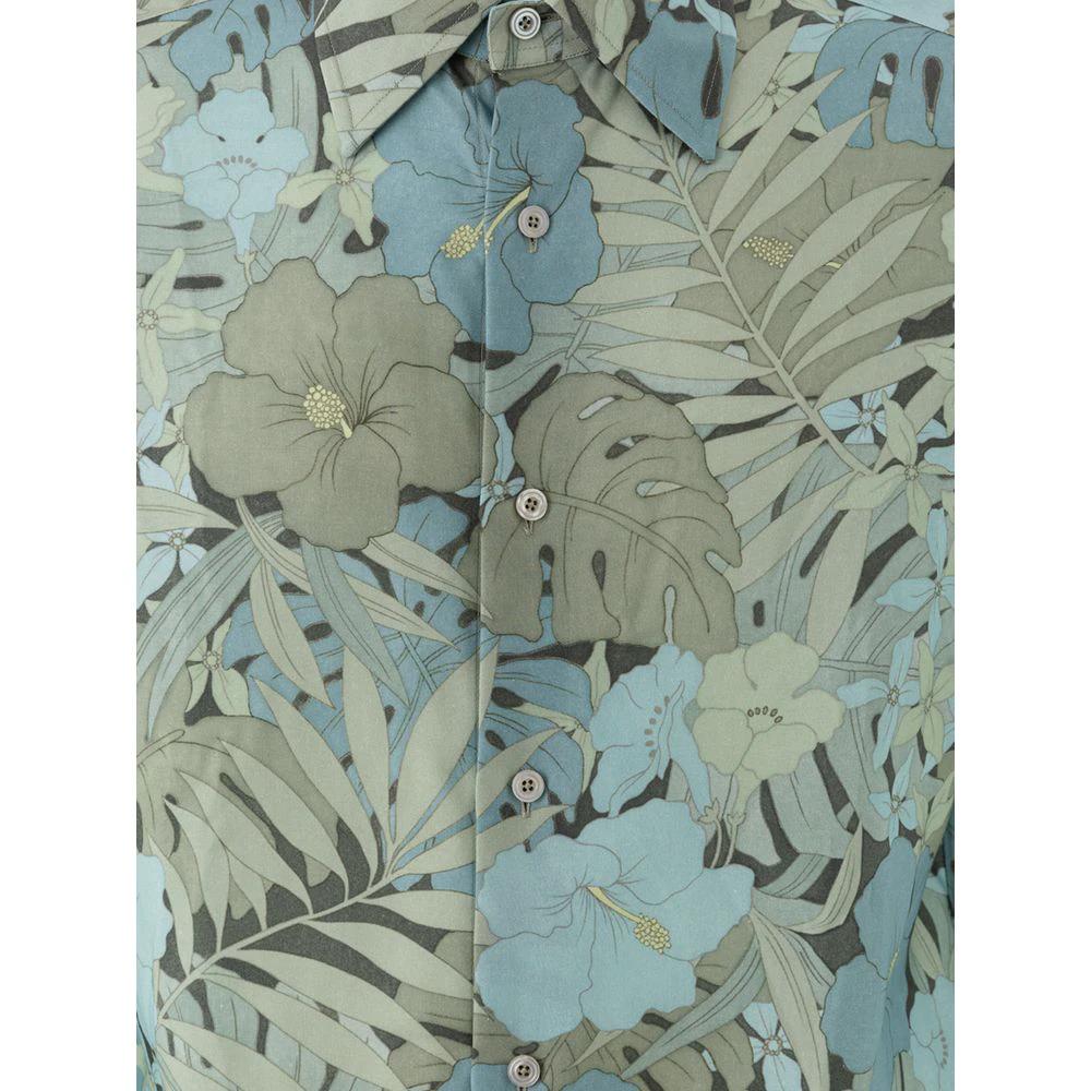 Tom Ford Blue Lyocell Pattern Shirt by Tom Ford