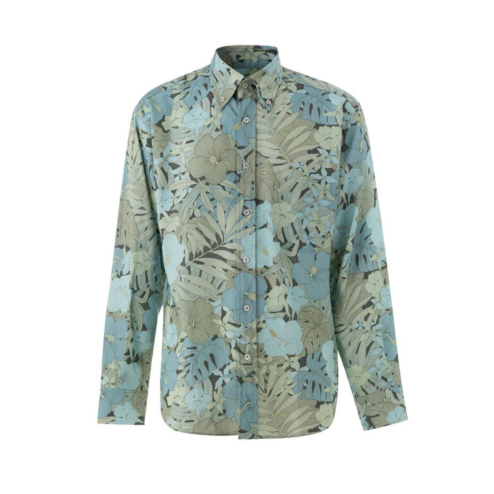 Tom Ford Blue Lyocell Pattern Shirt by Tom Ford