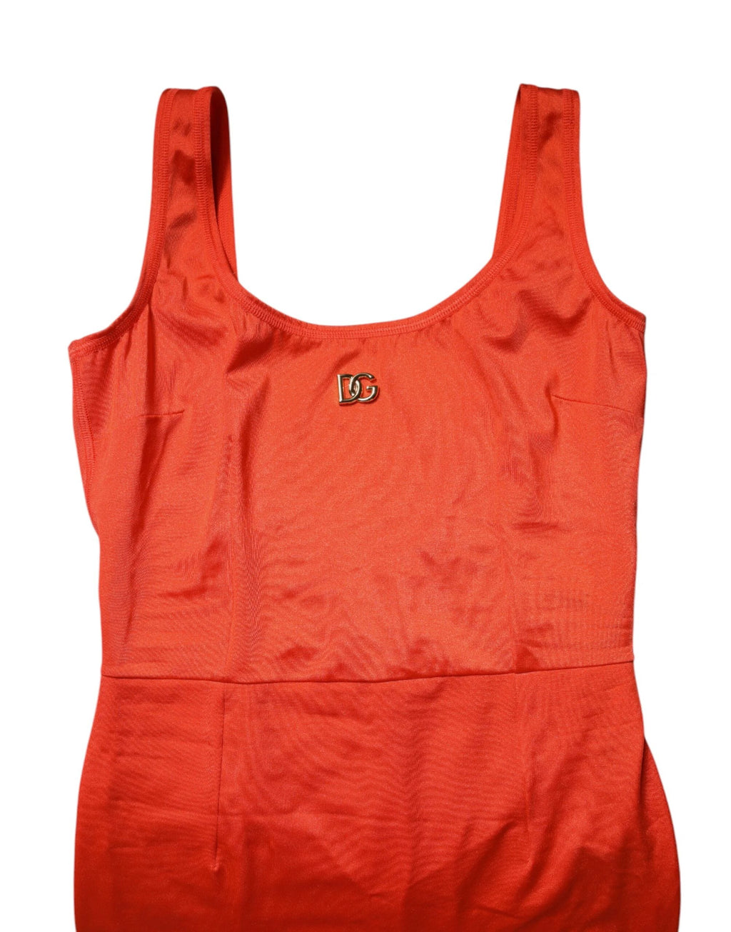 Dolce & Gabbana Orange Sleeveless Bodycon Jumpsuit Dress by Dolce & Gabbana