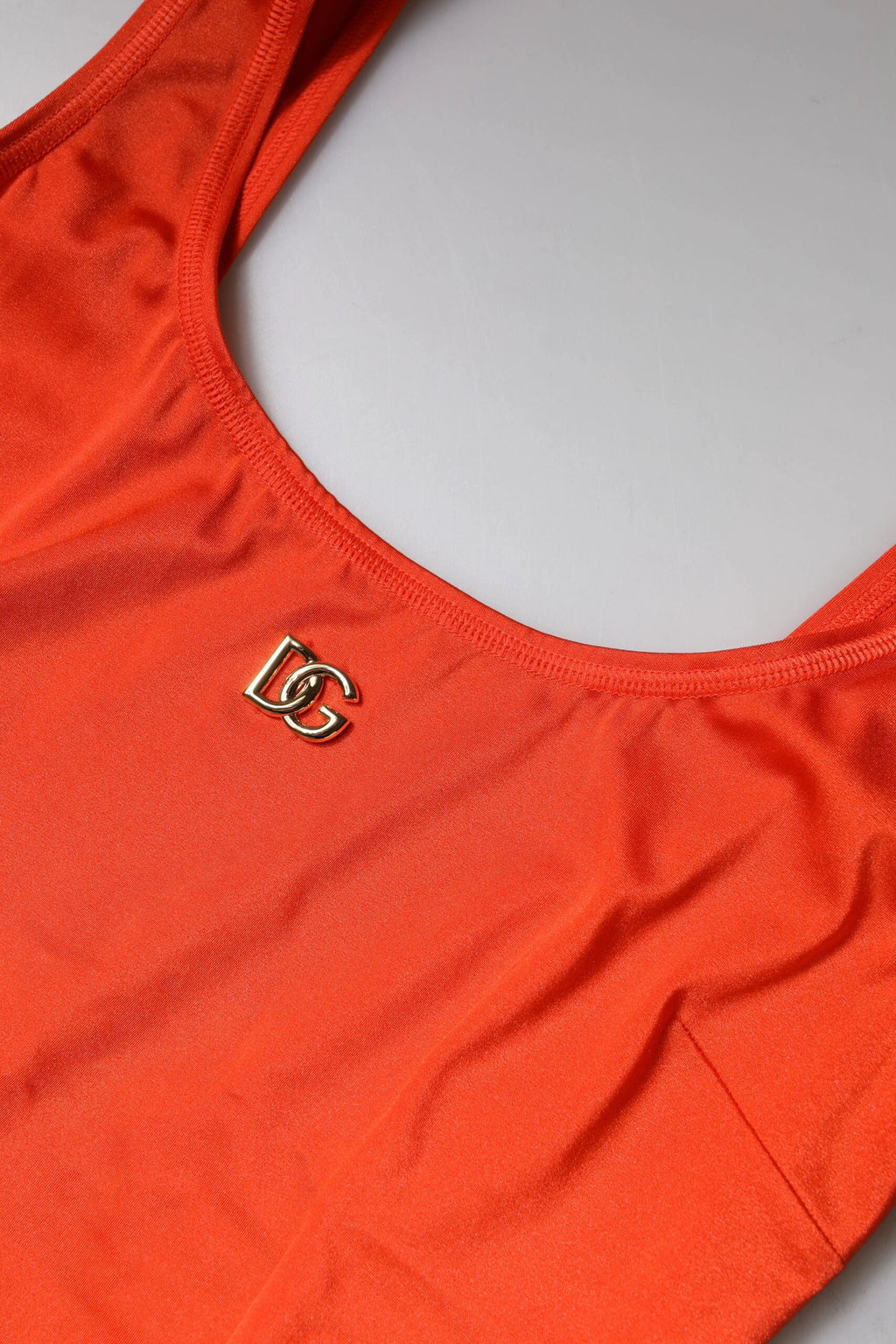 Dolce & Gabbana Orange Sleeveless Bodycon Jumpsuit Dress by Dolce & Gabbana