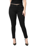 Dolce & Gabbana Black Cotton Mid Waisted Skinny Denim Jeans by Dolce & Gabbana