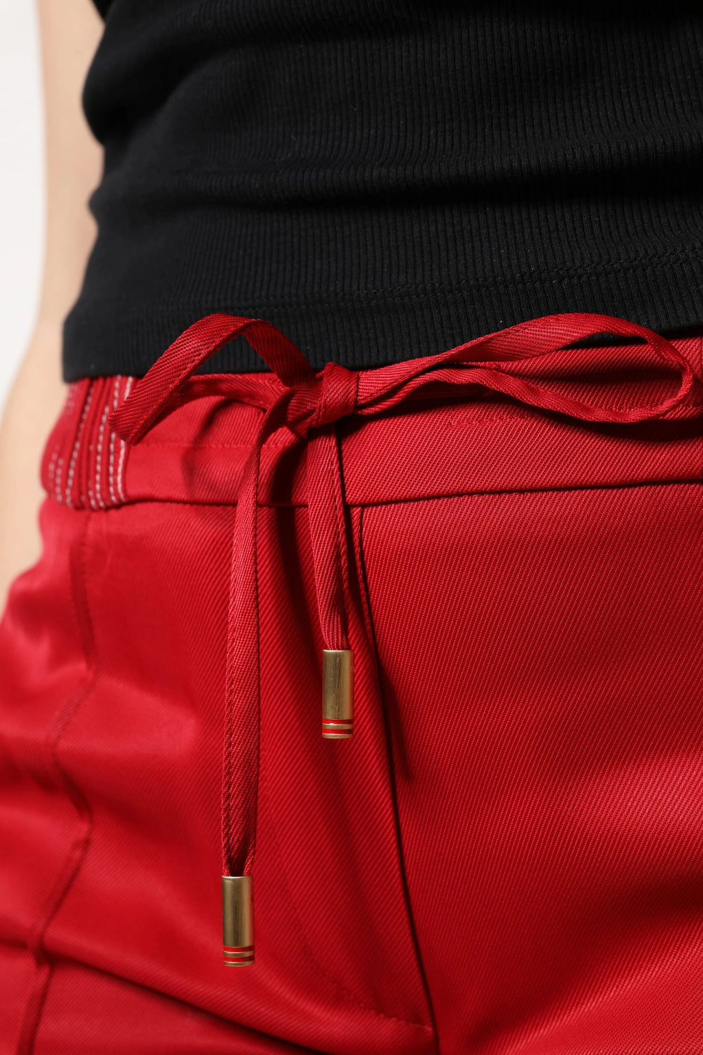 Dolce & Gabbana Red Viscose Straight Fit Pants by Dolce & Gabbana