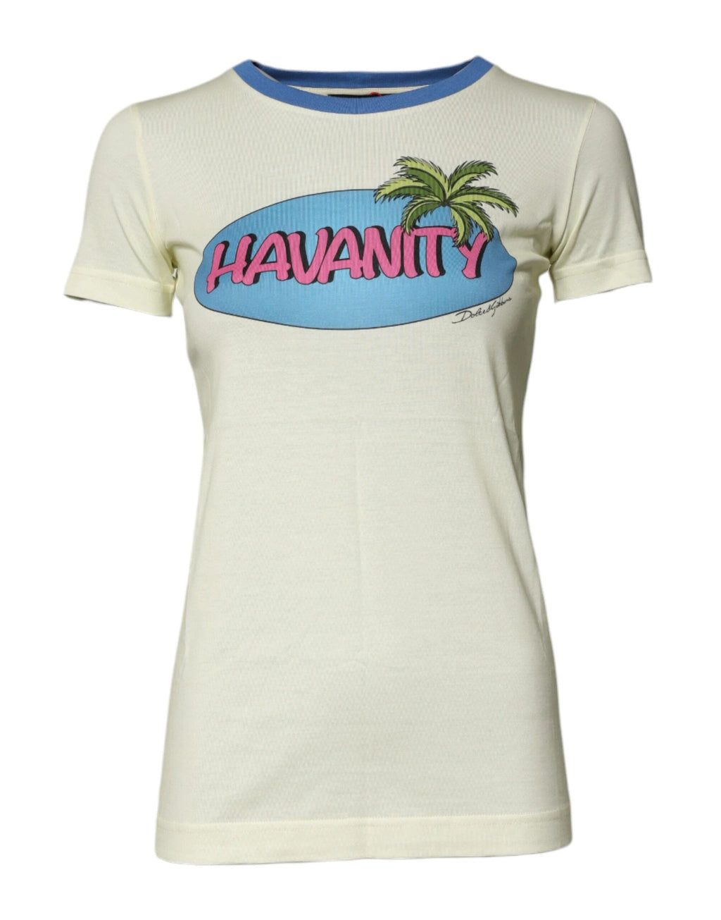 Dolce & Gabbana Light Yellow Cotton Short Sleeve T-shirt by Dolce & Gabbana