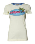 T-shirt à manches courtes en coton jaune clair Dolce &amp; Gabbana