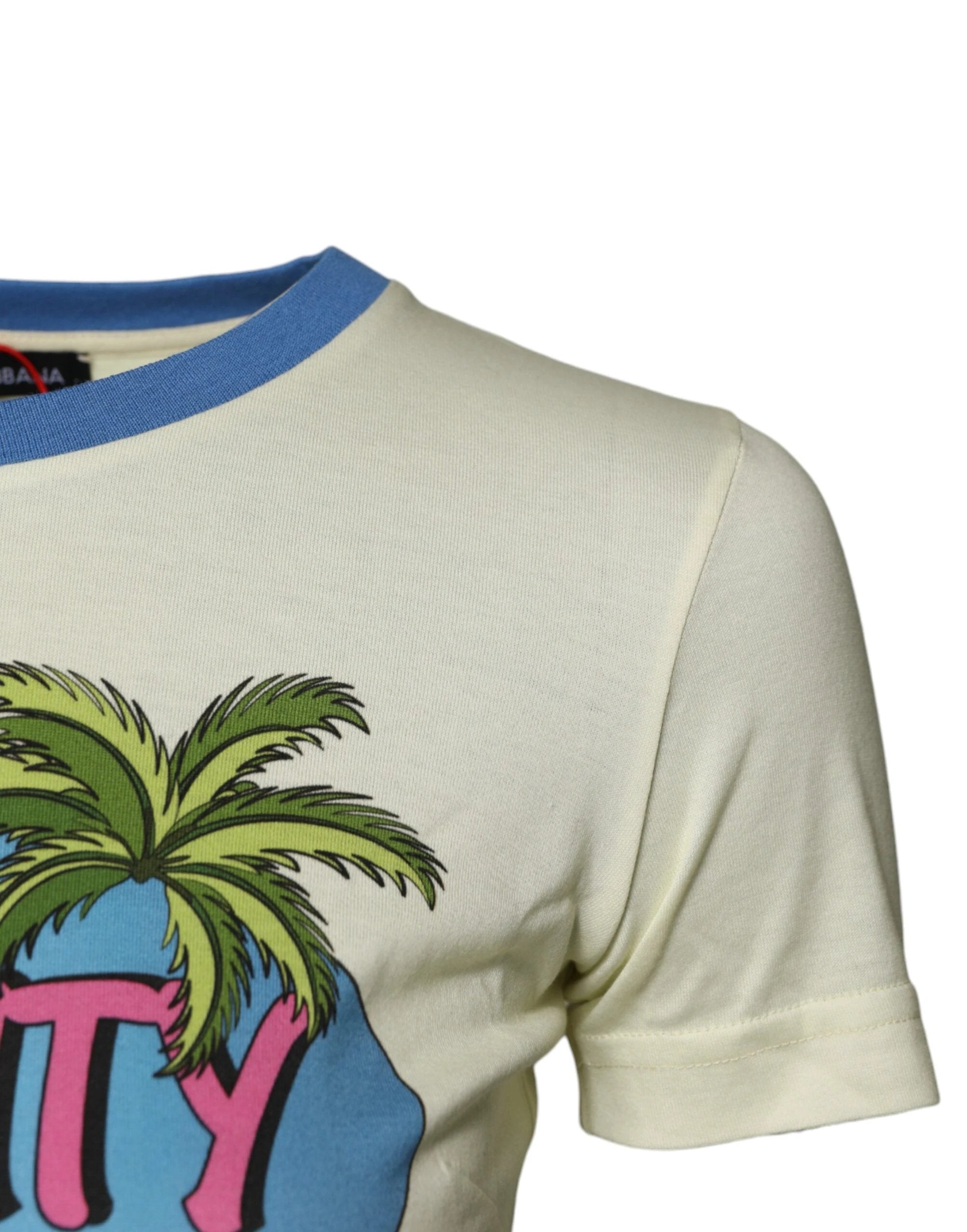 Dolce & Gabbana Light Yellow Cotton Short Sleeve T-shirt by Dolce & Gabbana