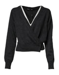Dolce & Gabbana Grey Cashmere Deep V-neck Pullover Sweater by Dolce & Gabbana