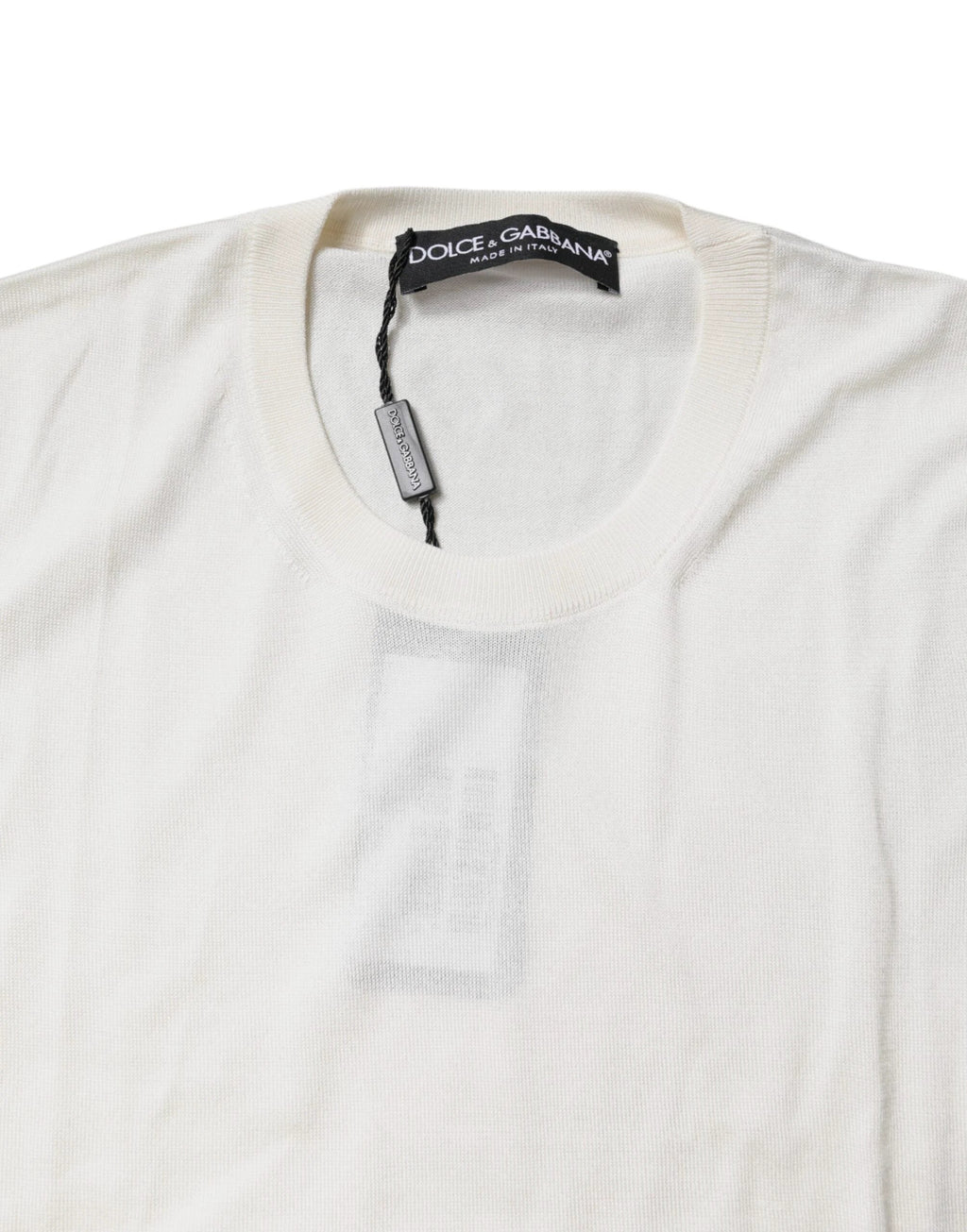 Dolce & Gabbana Cream Sleeveless Silk Round Neck Tank Top by Dolce & Gabbana