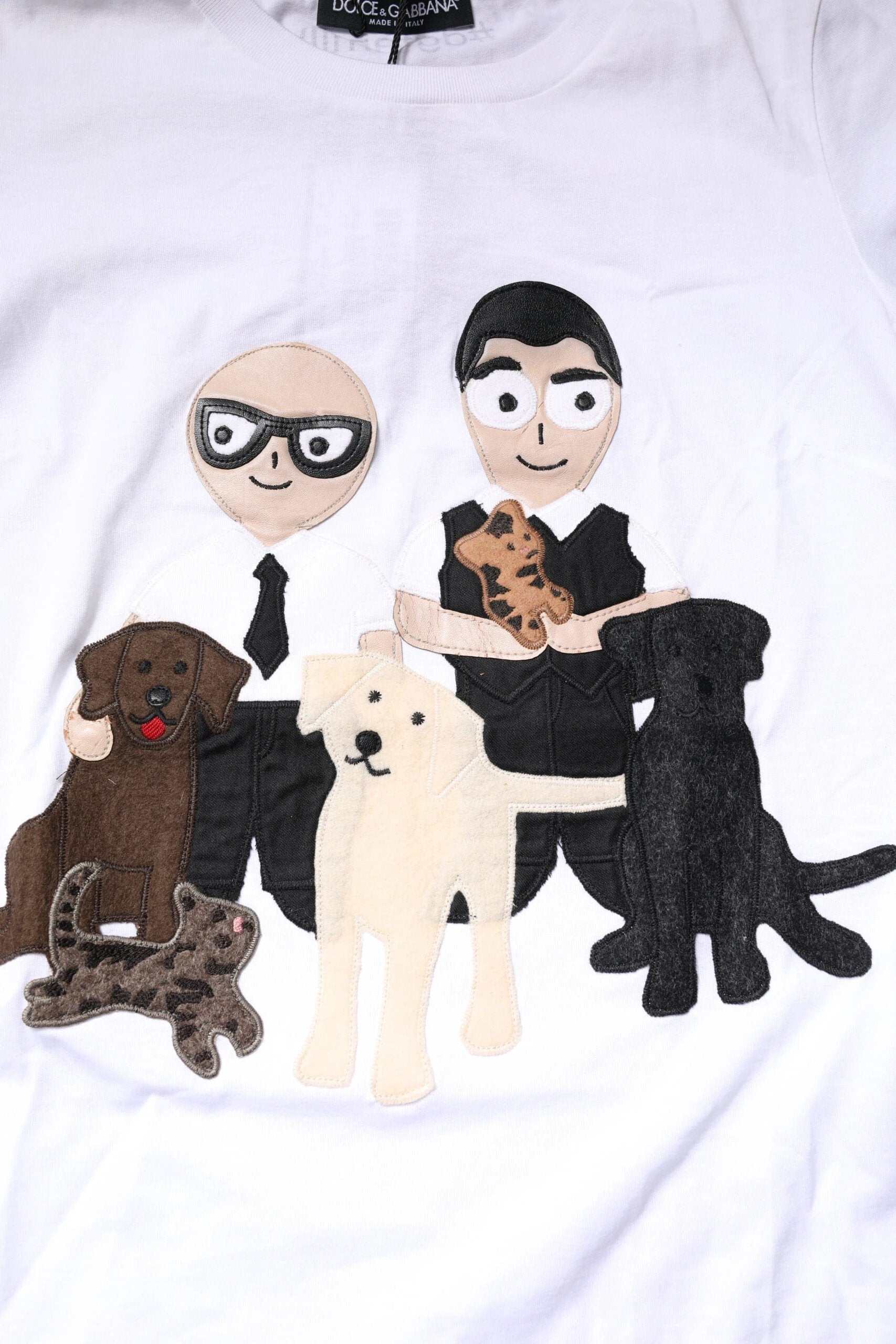 Dolce & Gabbana White Cotton #DGFAMILY Embroidery T-shirt by Dolce & Gabbana