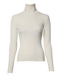 Dolce & Gabbana Cream Long Sleeves Turtleneck Slim Sweater by Dolce & Gabbana