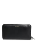 Dolce & Gabbana Black Blue Exotic Leather Embossed Continental Wallet by Dolce & Gabbana
