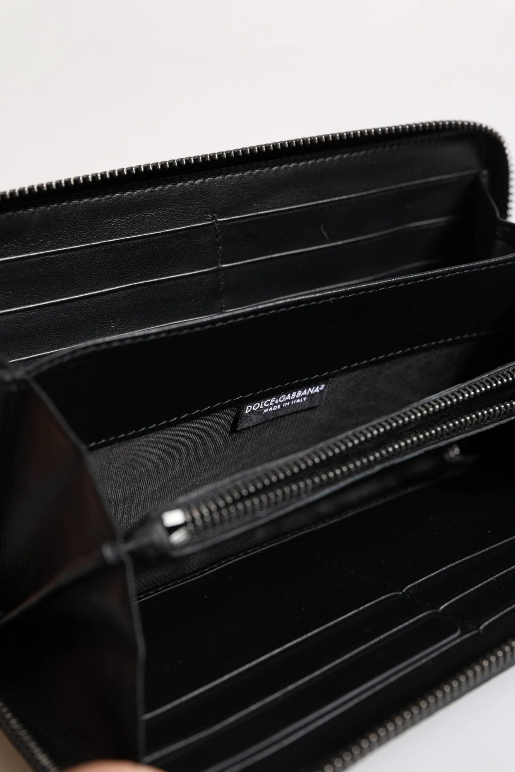 Dolce & Gabbana Black Blue Exotic Leather Embossed Continental Wallet by Dolce & Gabbana