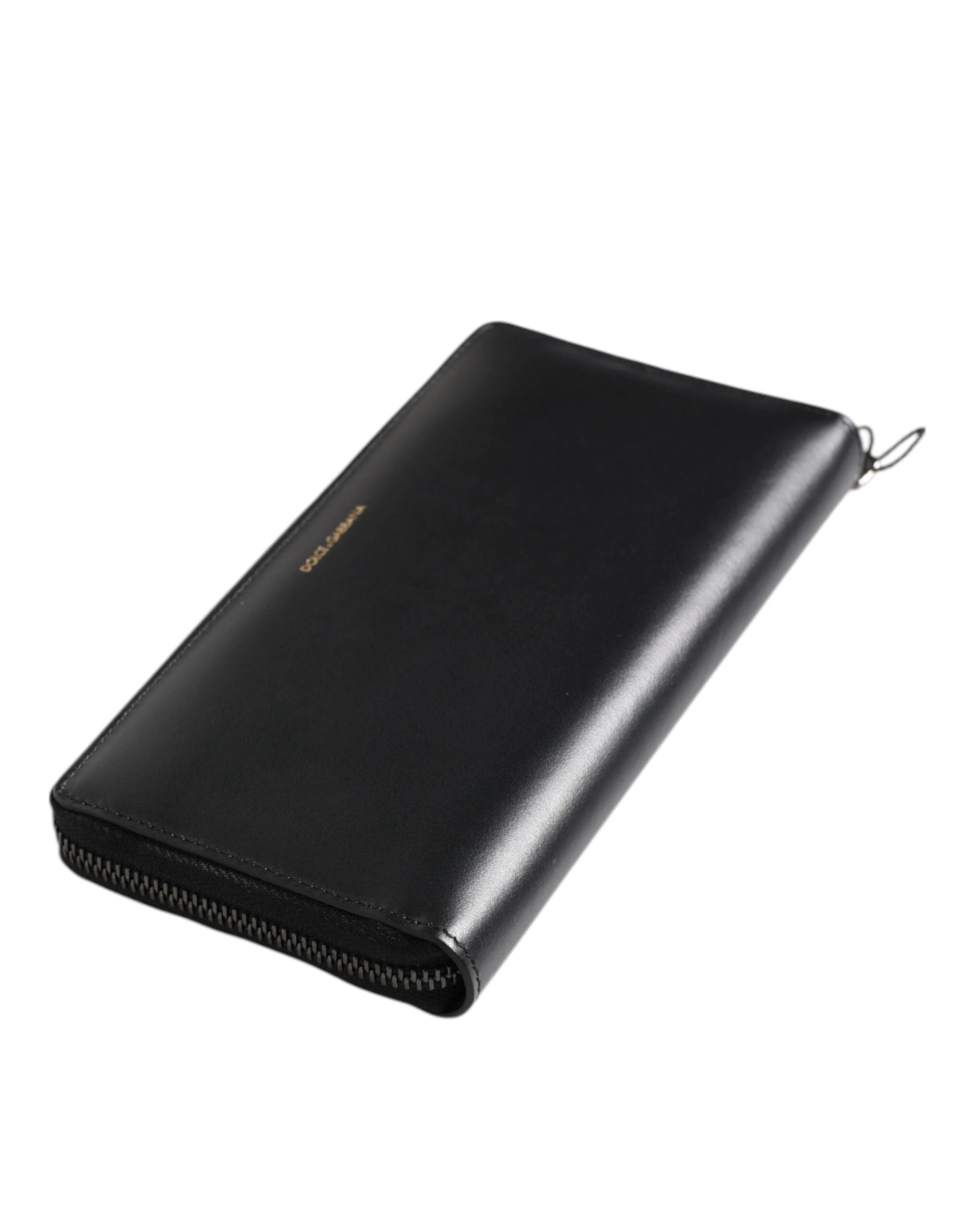 Dolce & Gabbana Black Blue Exotic Leather Embossed Continental Wallet by Dolce & Gabbana