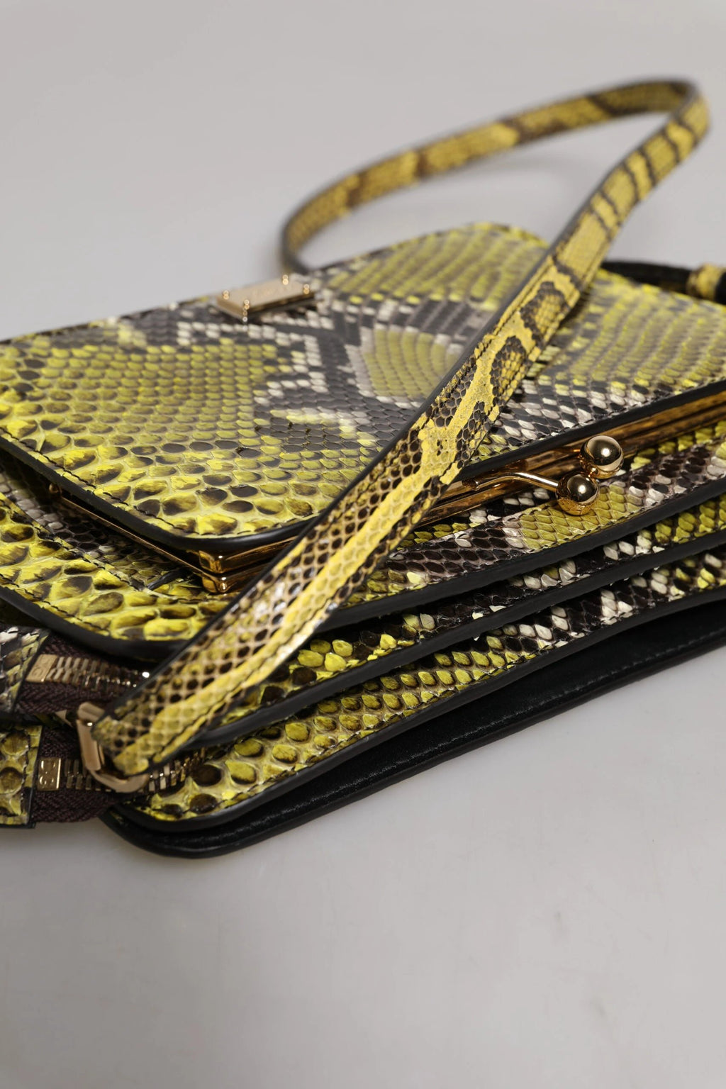 Dolce & Gabbana Green Exotic Leather DG Plaque Crossbody Clutch Bag by Dolce & Gabbana