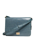 Dolce & Gabbana Green Exotic Leather DG Plaque Crossbody Mini Bag by Dolce & Gabbana