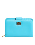Dolce & Gabbana Light Blue Leather Bifold Continental Clutch Wallet by Dolce & Gabbana