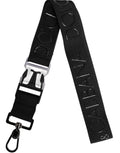 Dolce & Gabbana Black Stretch Polyester Rubberised DG Logo Keychain by Dolce & Gabbana