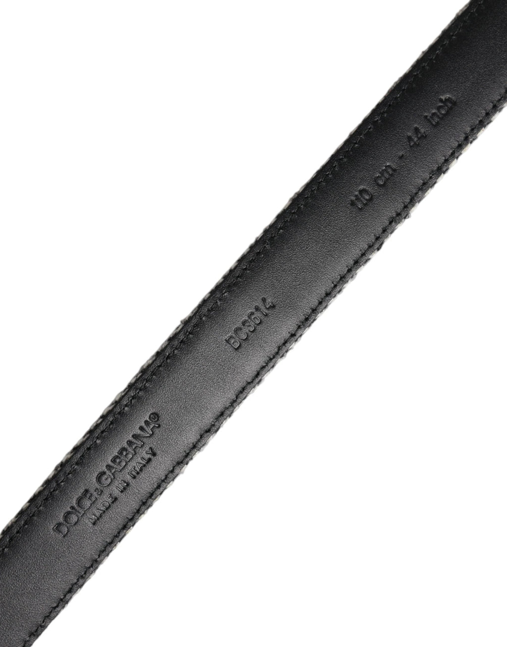 Dolce & Gabbana Black White Silver Tone Metal Buckle Belt by Dolce & Gabbana