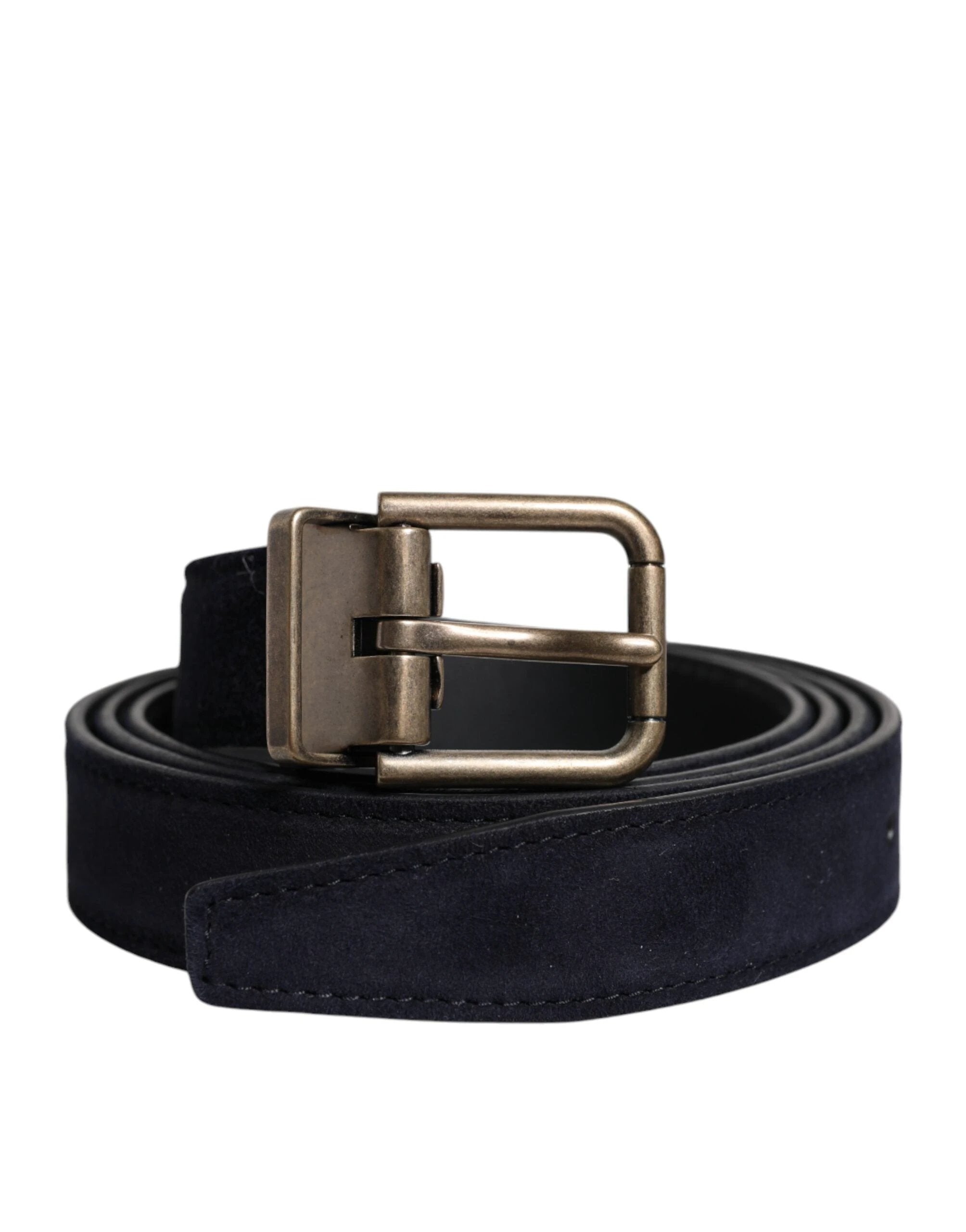 Dolce & Gabbana Black Goat Leather Metal Buckle Classic Belt by Dolce & Gabbana