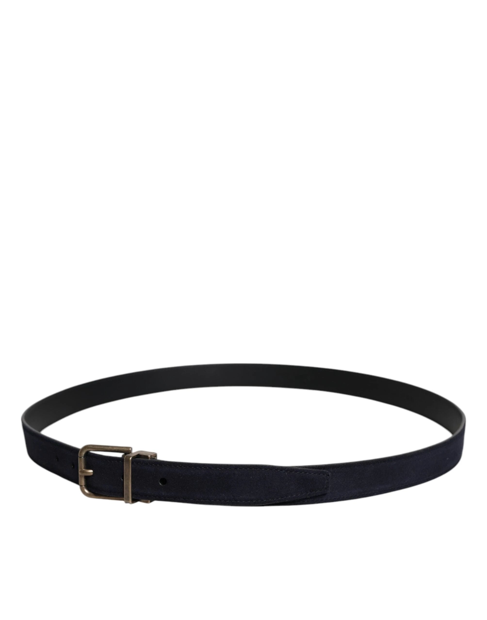 Dolce & Gabbana Black Goat Leather Metal Buckle Classic Belt by Dolce & Gabbana