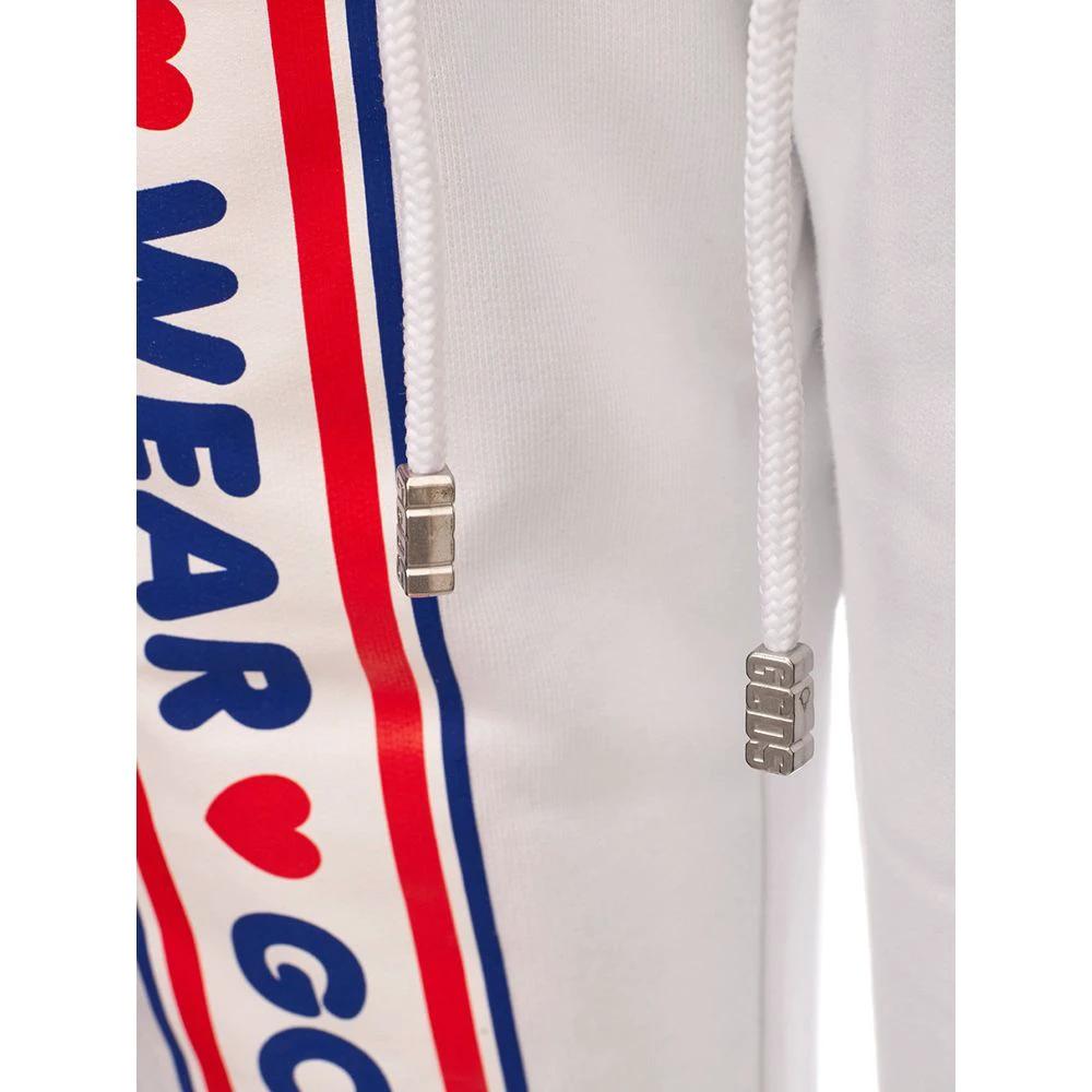 GCDS White Cotton Joggers (Workout Pants) by GCDS