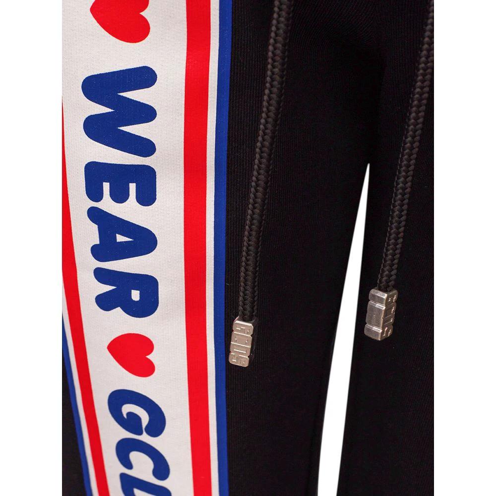 GCDS Black Cotton Joggers (Workout Pants) by GCDS