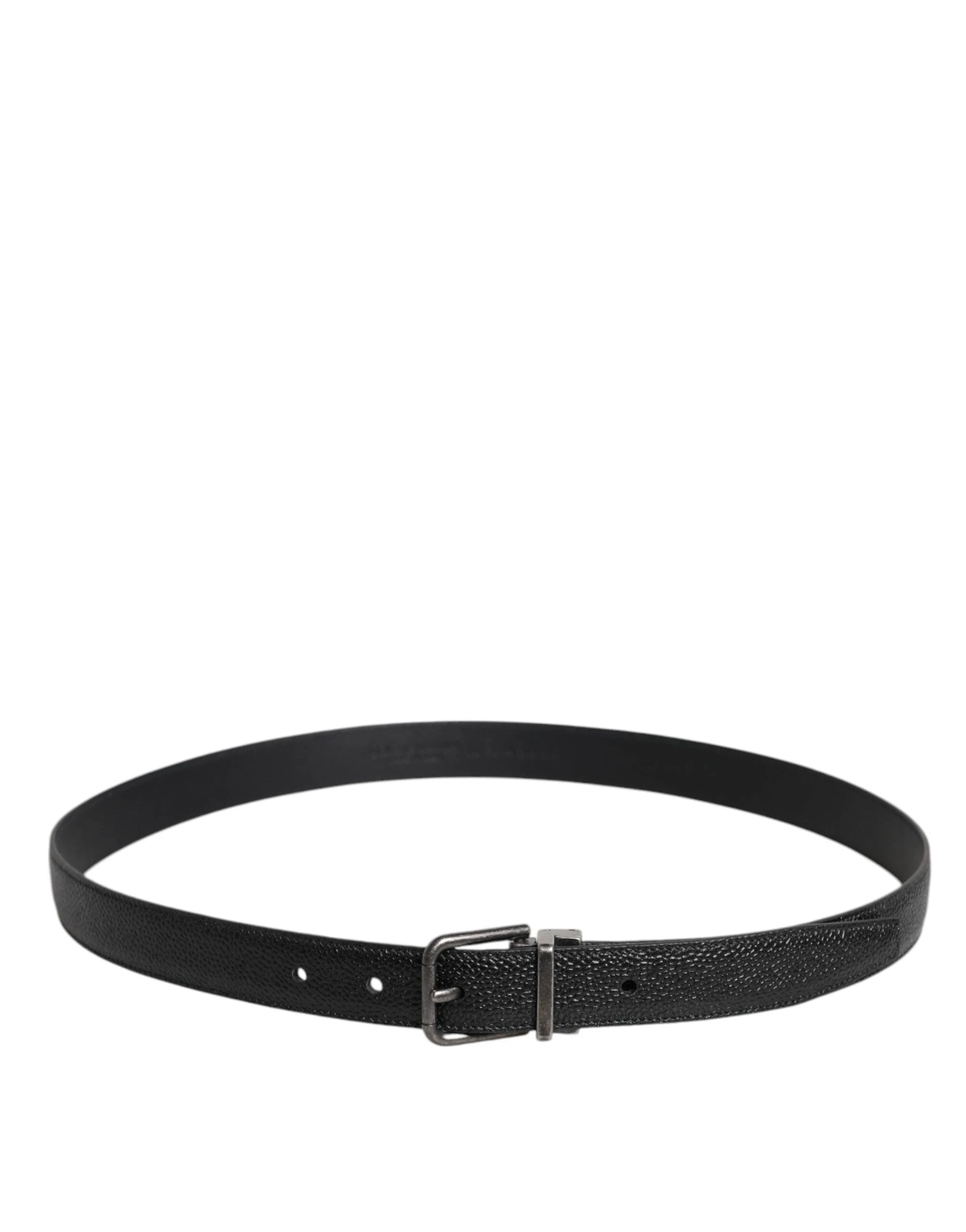 Dolce & Gabbana Black Calf Leather Classic Metal Buckle Belt by Dolce & Gabbana