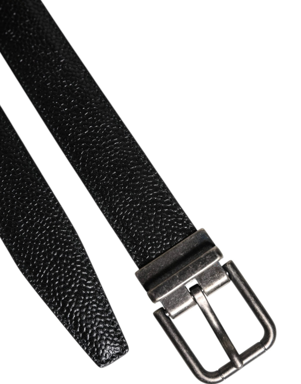 Dolce & Gabbana Black Calf Leather Classic Metal Buckle Belt by Dolce & Gabbana