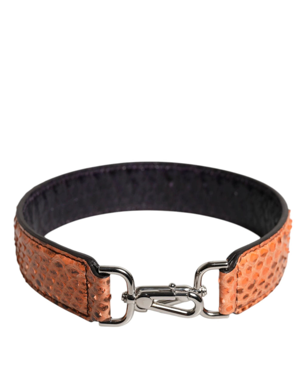 Dolce & Gabbana Black Beige Exotic Leather Bag Shoulder Strap by Dolce & Gabbana