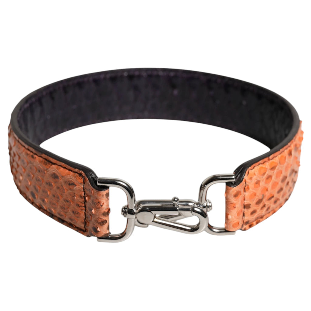 Dolce & Gabbana Black Beige Exotic Leather Bag Shoulder Strap by Dolce & Gabbana