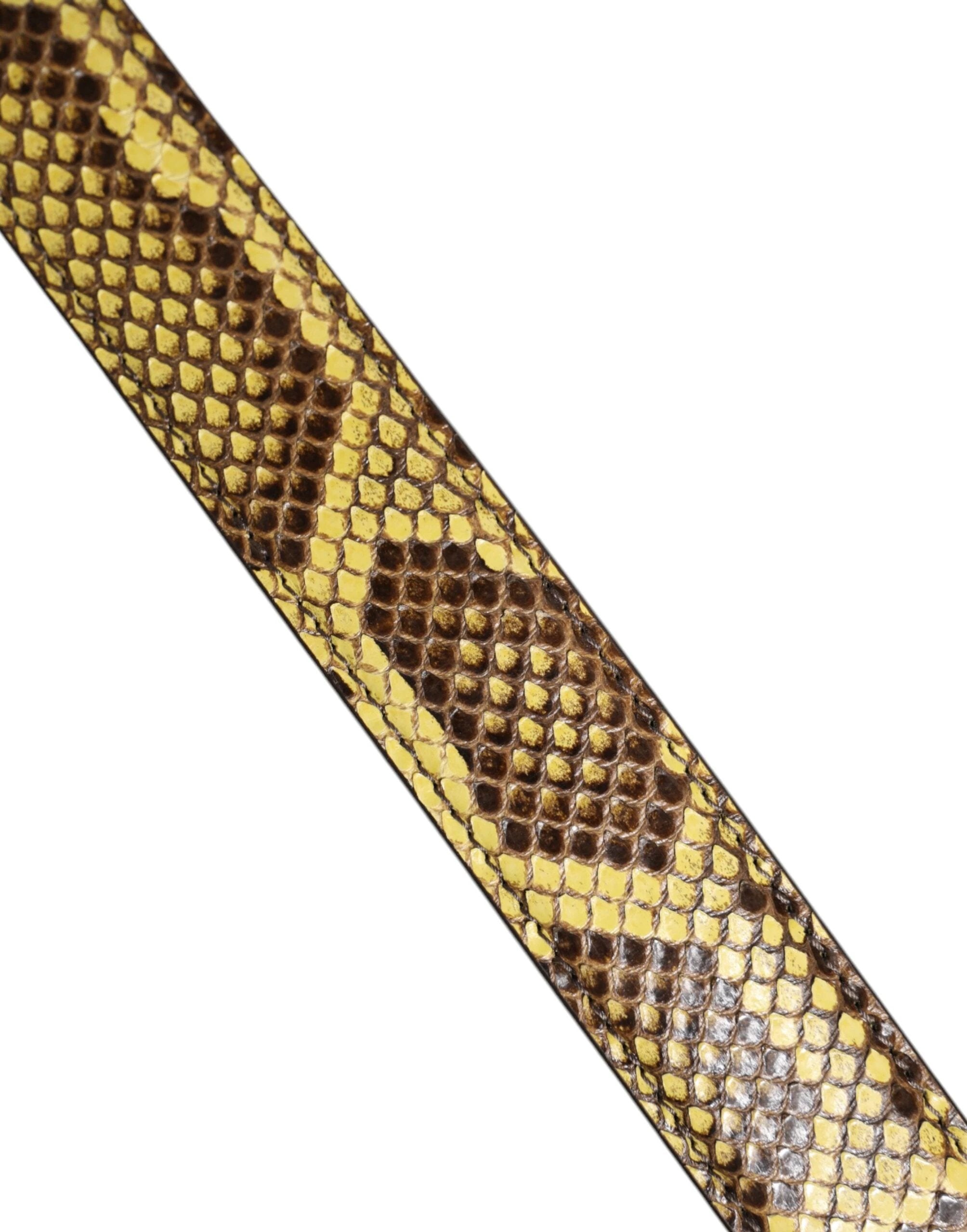 Dolce & Gabbana Yellow Exotic Leather Bag Shoulder Strap by Dolce & Gabbana