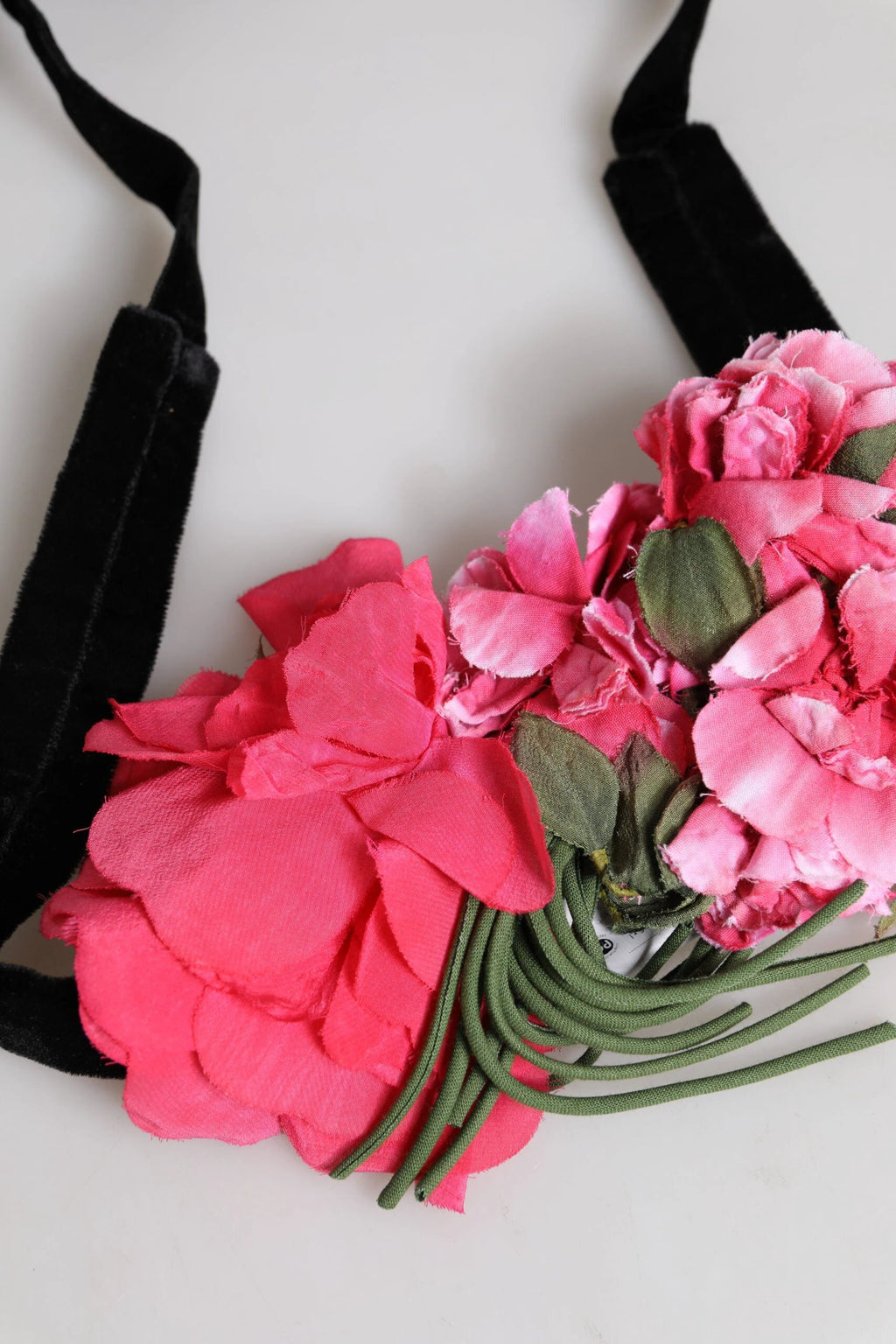 Dolce & Gabbana Multicolor Floral Applique Detail Tie Belt by Dolce & Gabbana