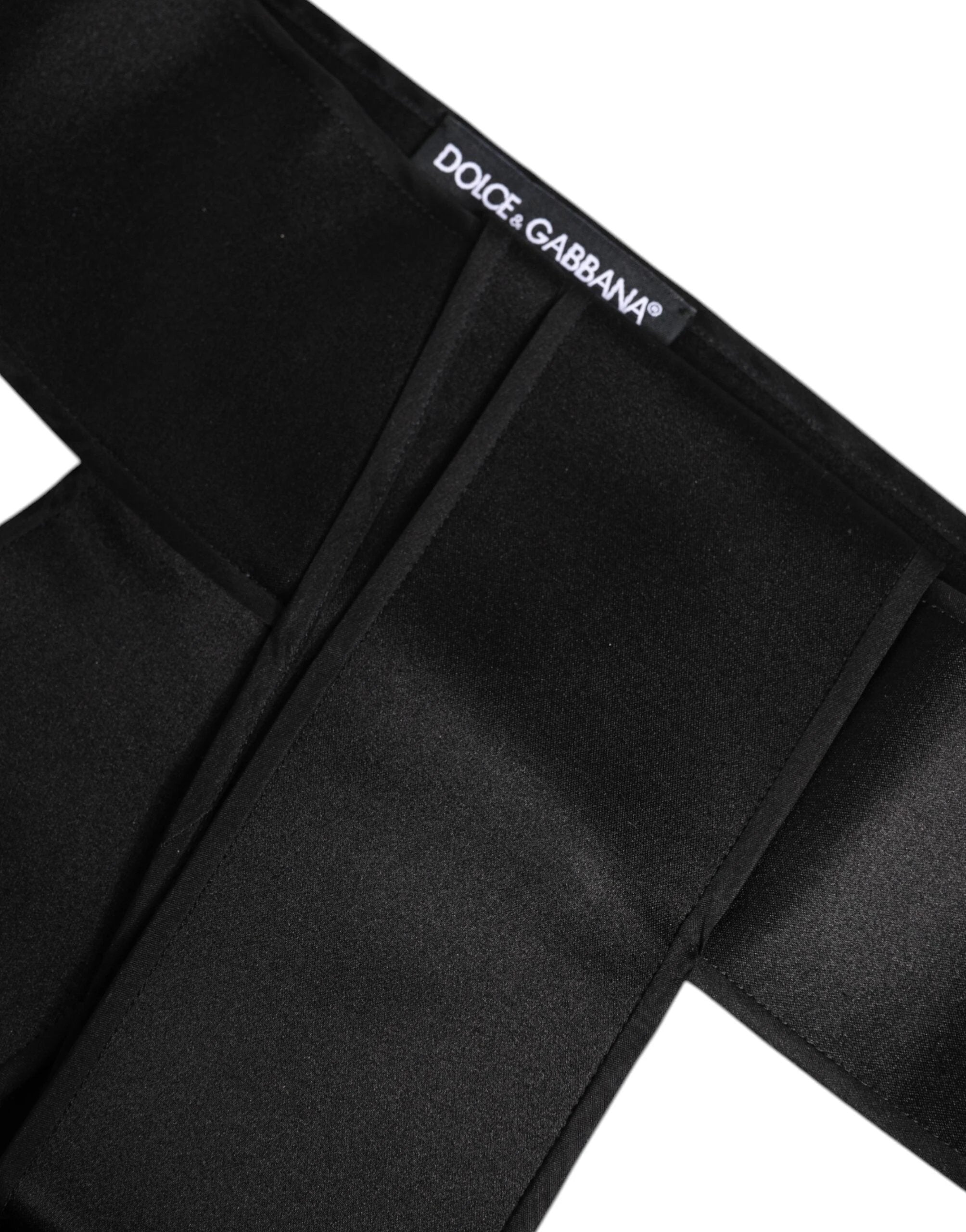 Dolce & Gabbana Black Satin Wide Waist Belt by Dolce & Gabbana