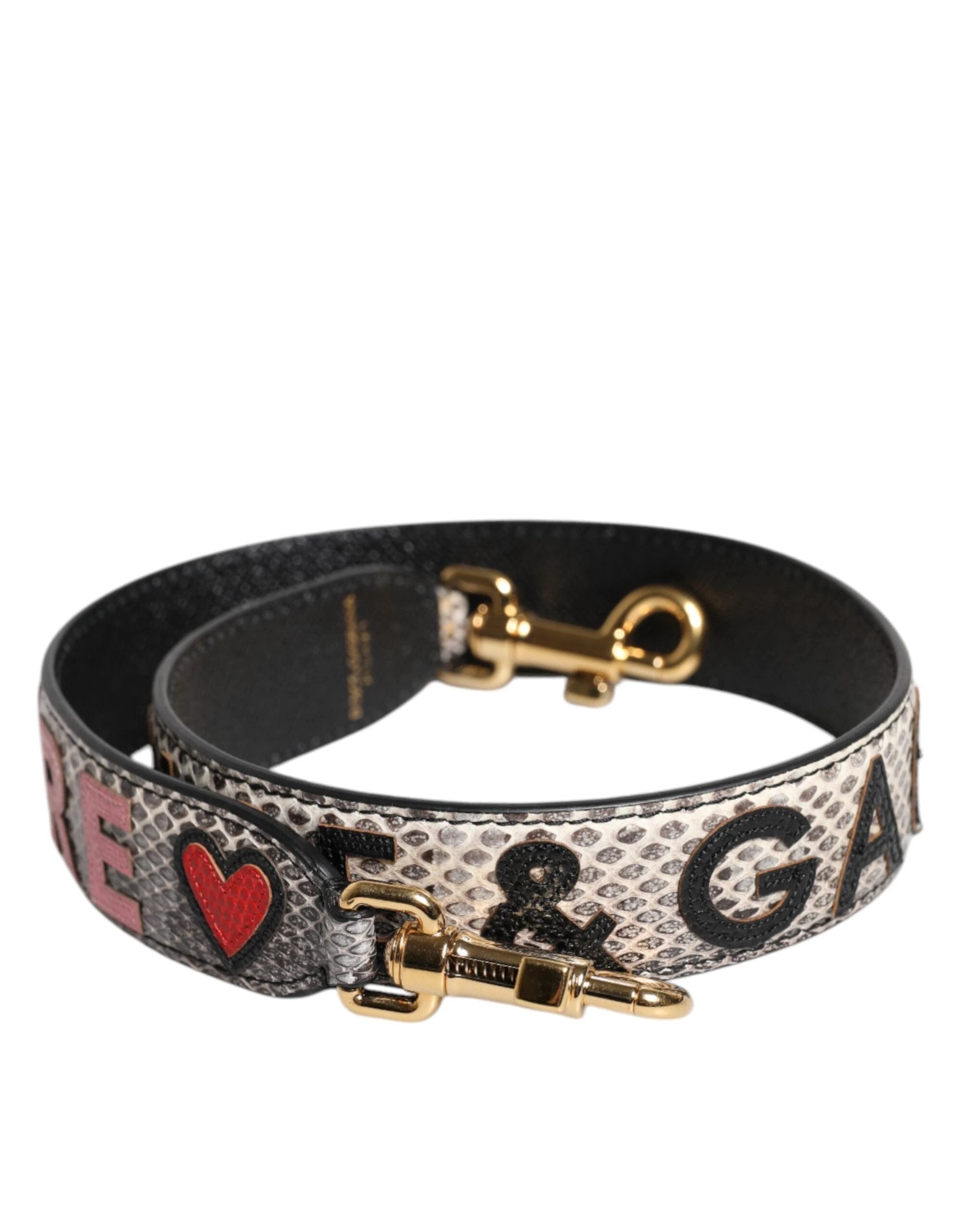 Dolce & Gabbana Multicolor DG AMORE Patch Bag Shoulder Strap by Dolce & Gabbana