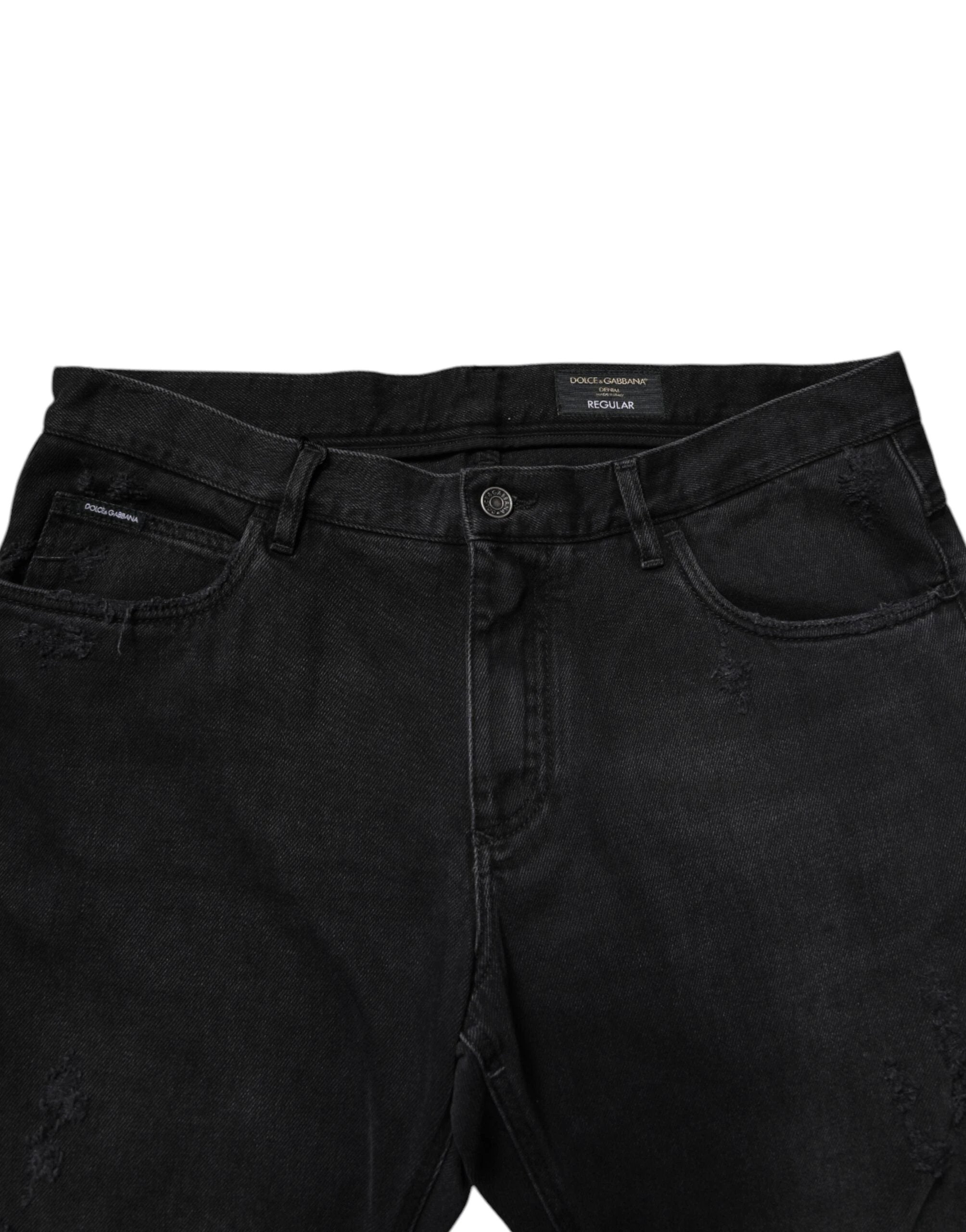 Dolce & Gabbana Black Cotton Skinny Men Denim Jeans by Dolce & Gabbana
