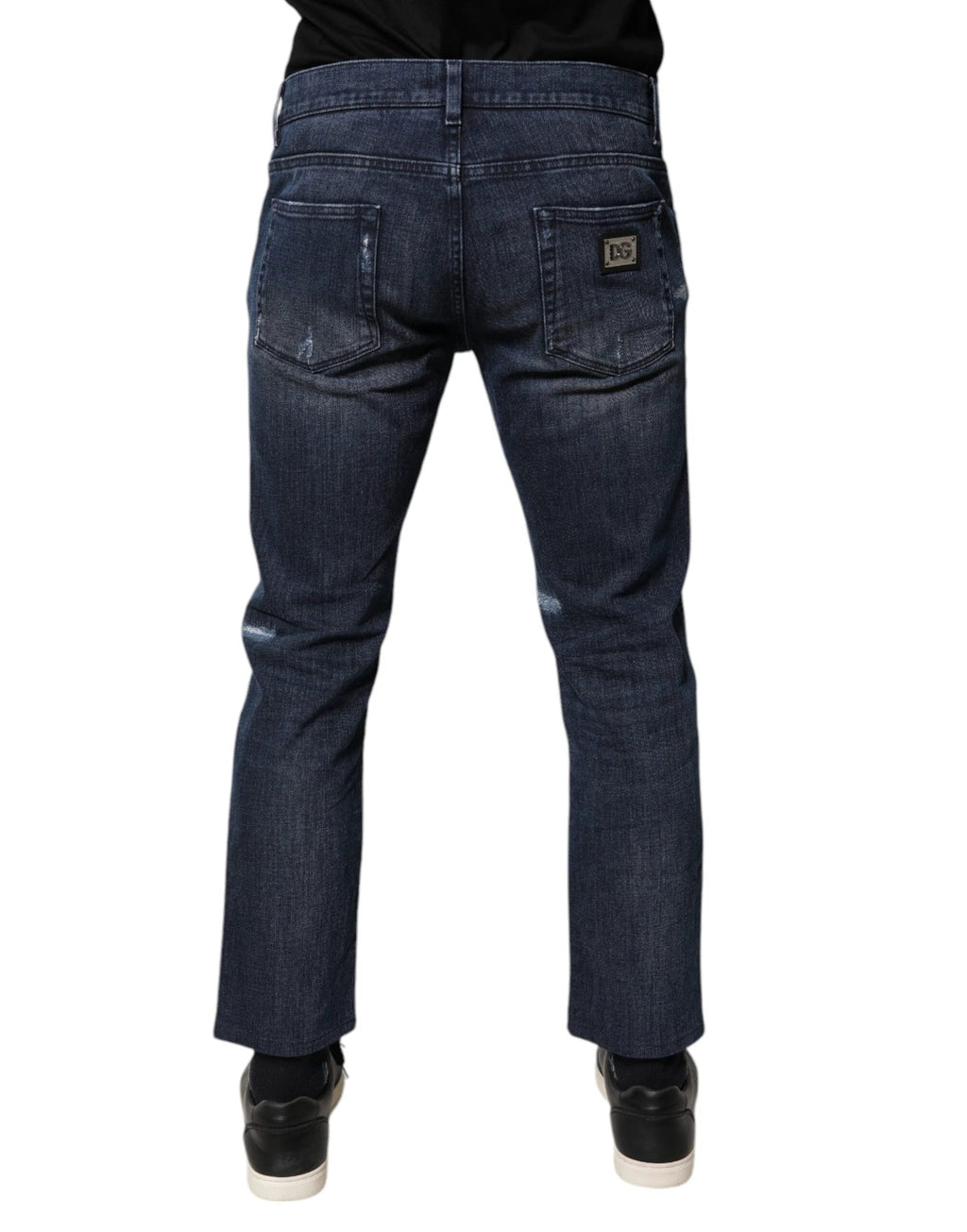 Dolce & Gabbana Blue Cotton Stretch Skinny Men Denim Jeans by Dolce & Gabbana