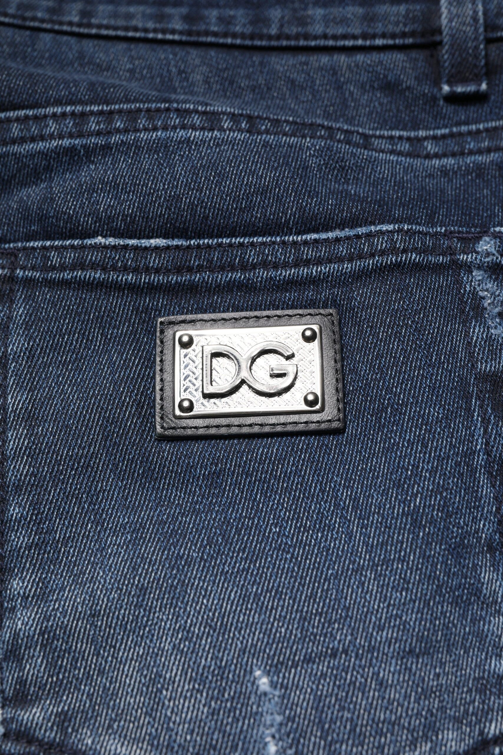 Dolce & Gabbana Blue Cotton Stretch Skinny Men Denim Jeans by Dolce & Gabbana