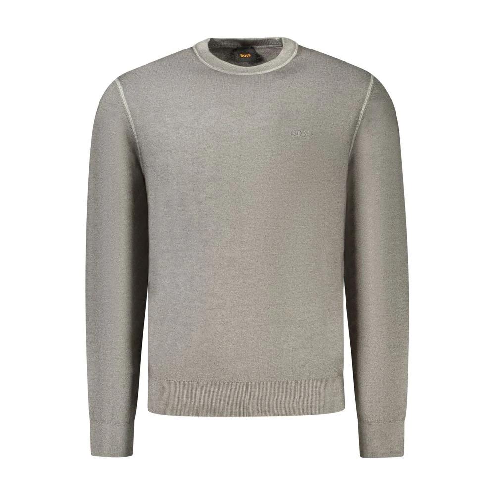 Hugo Boss Grigio Wool Mens Sweater Hugo Boss