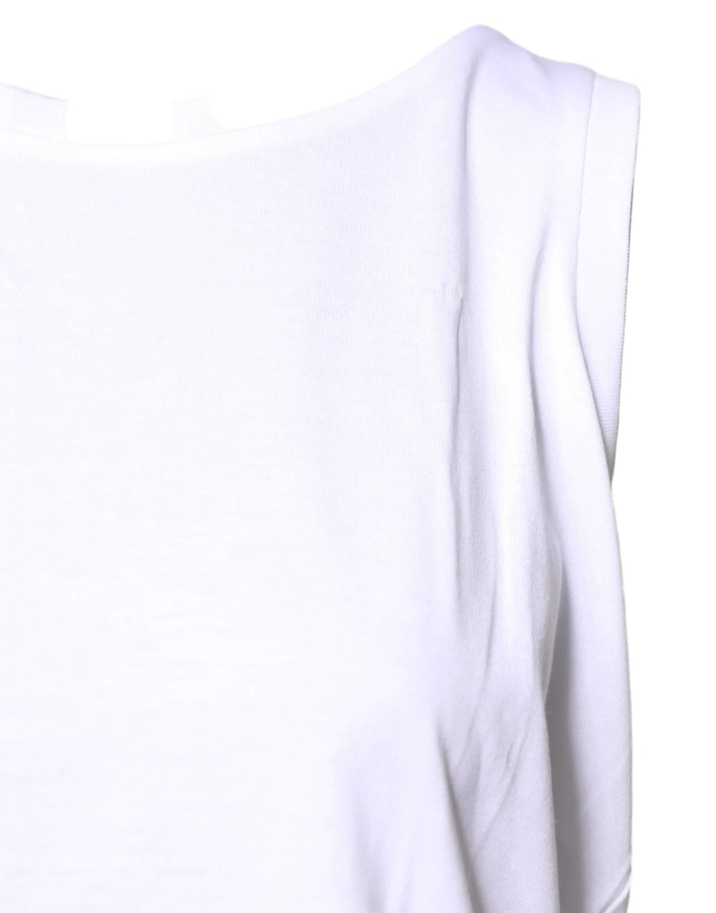 Dolce & Gabbana White Cotton Sleeveless Crew Neck T-shirt by Dolce & Gabbana